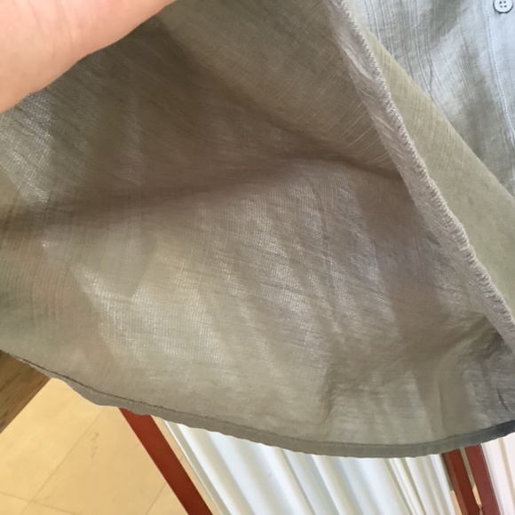 Chico’s Button Down Henley Tunic Top Pale Khaki Size XL - Picture 9 of 9